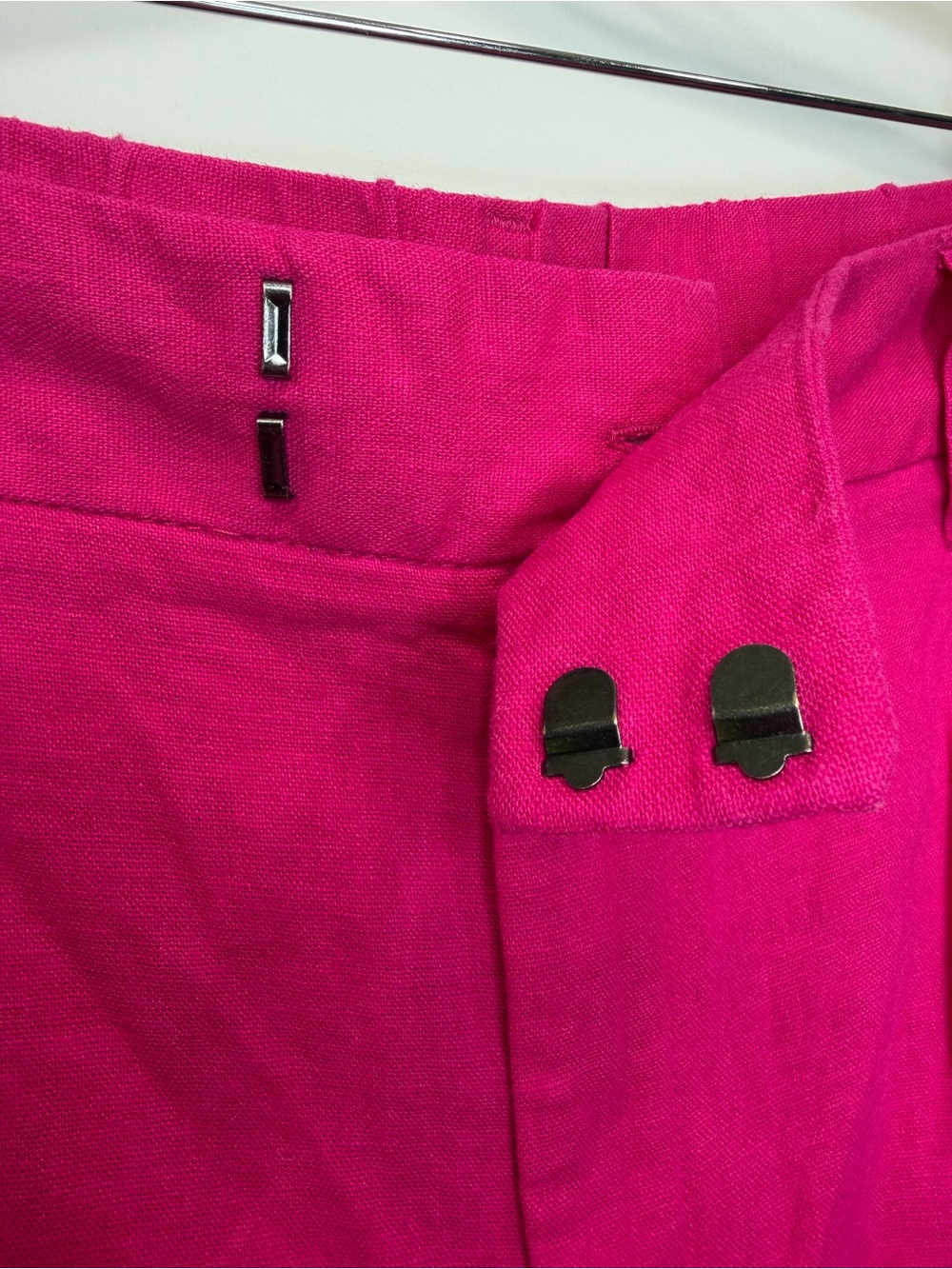 New Day Linen Blend Shorts Size 14 Fuchsia Pink NWT Summer Casual Pockets - Picture 4 of 8